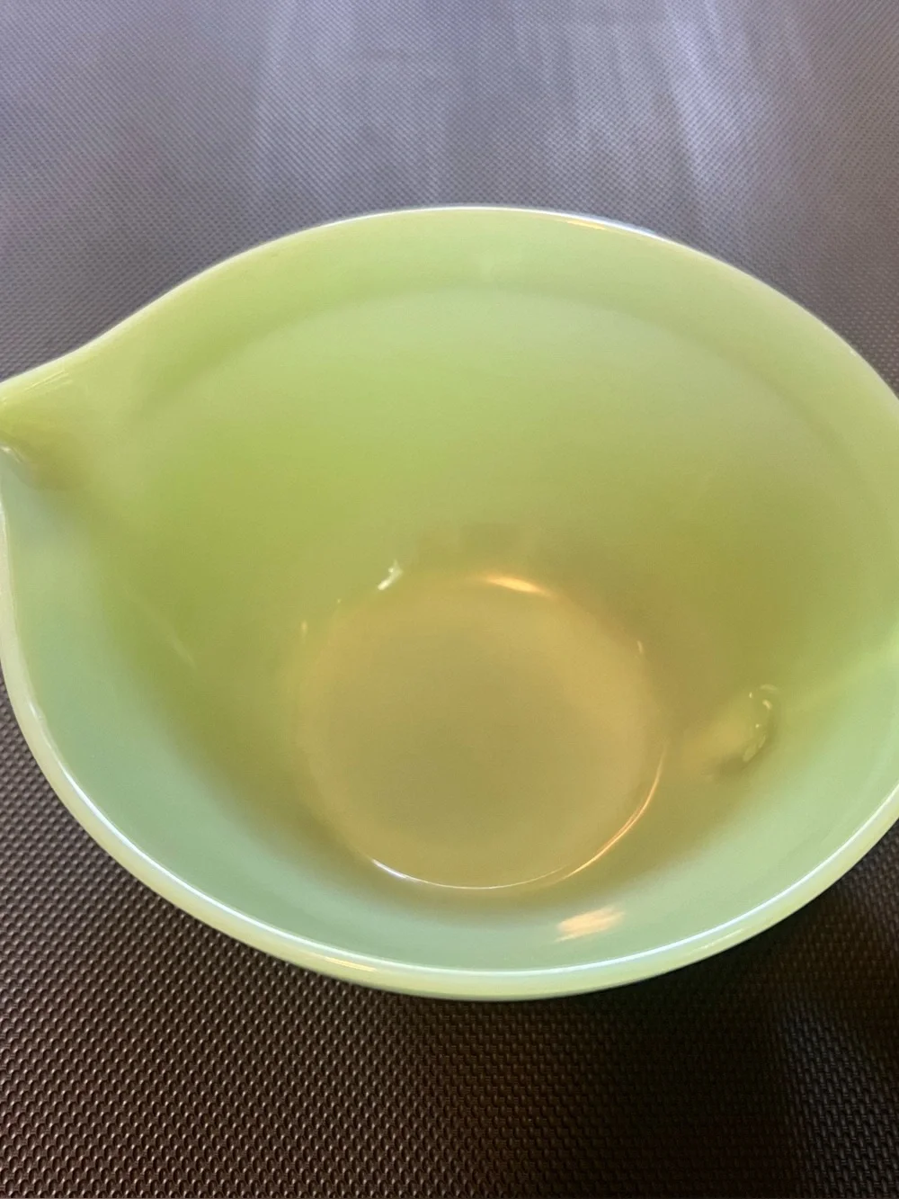 VINTAGE FIRE KING JADEITE GREEN GLASS BATTER BOWL PITCHER